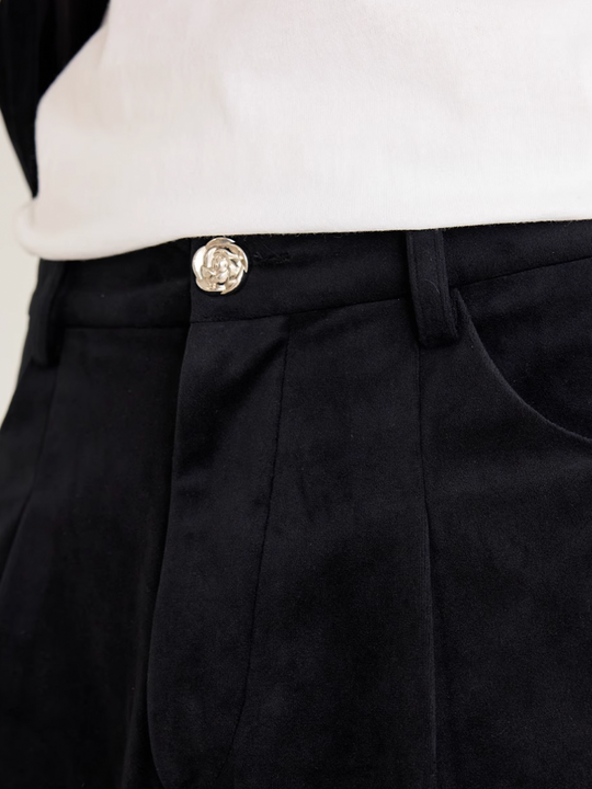 Harsh and Cruel Velvet Colorblock Wide-Leg Trousers | Face 3 Face