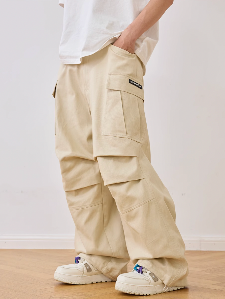 Harsh and Cruel Pleated Paratrooper Work Cargo Pants | Face 3 Face