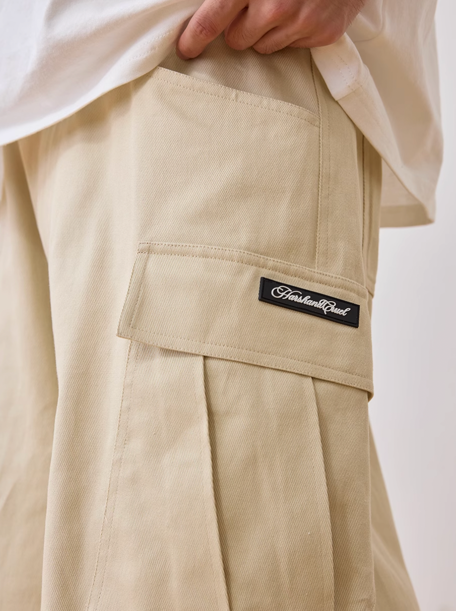 Harsh and Cruel Pleated Paratrooper Work Cargo Pants | Face 3 Face