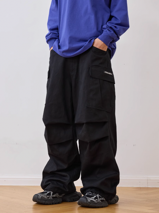 Harsh and Cruel Pleated Paratrooper Work Cargo Pants | Face 3 Face