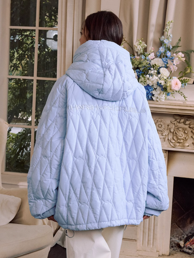 Harsh and Cruel Mountaineering Buckle Hooded Puffer Quilted Jacket | Face 3 Face