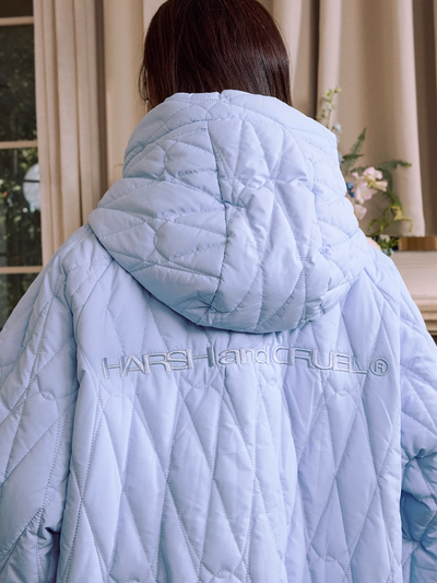 Harsh and Cruel Mountaineering Buckle Hooded Puffer Quilted Jacket | Face 3 Face