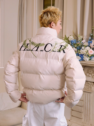 Harsh and Cruel Wreath Embroidered Down Jacket | Face 3 Face