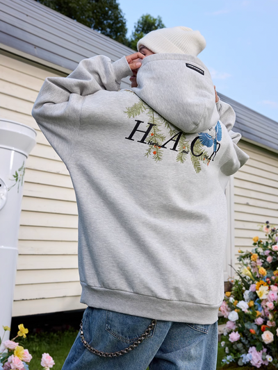 Harsh and Cruel Embroidered Pine Bird Hoodie | Face 3 Face