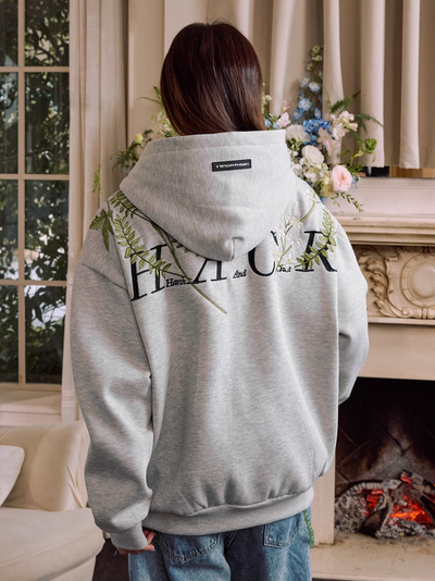 Harsh and Cruel Floral Garland Wreath Embroidered Hoodie | Face 3 Face