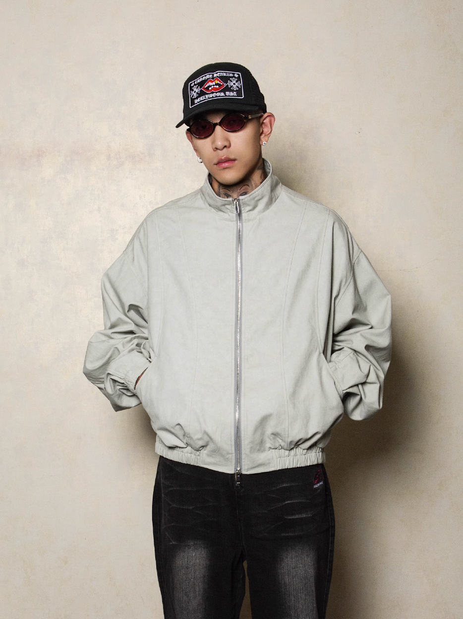 S45 Pleated Brushed Track Jacket | Face 3 Face