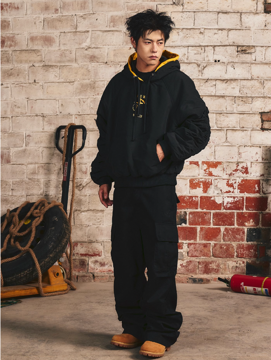 S45 Embroidered Pullover Hooded Jacket | Face 3 Face