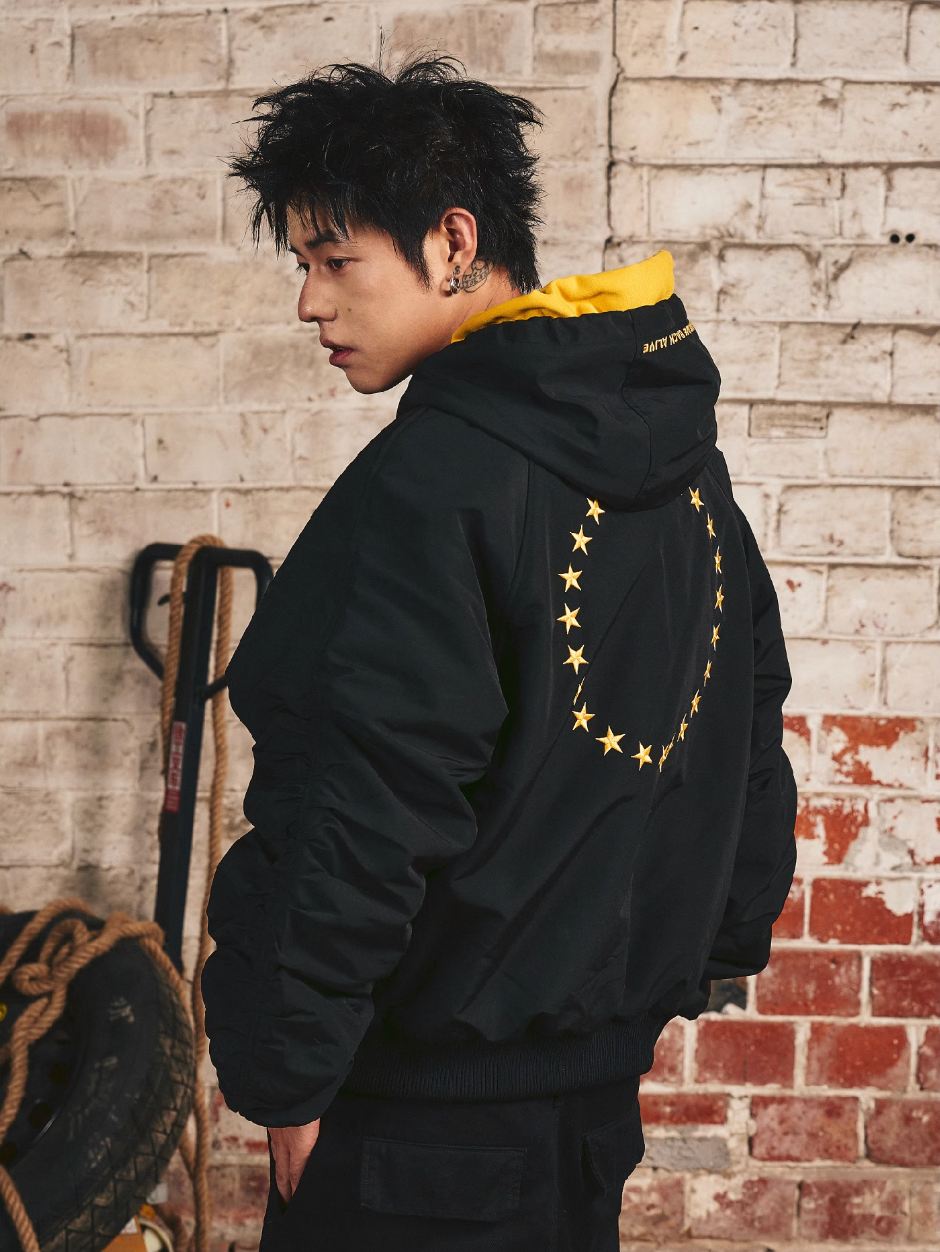 S45 Embroidered Pullover Hooded Jacket | Face 3 Face