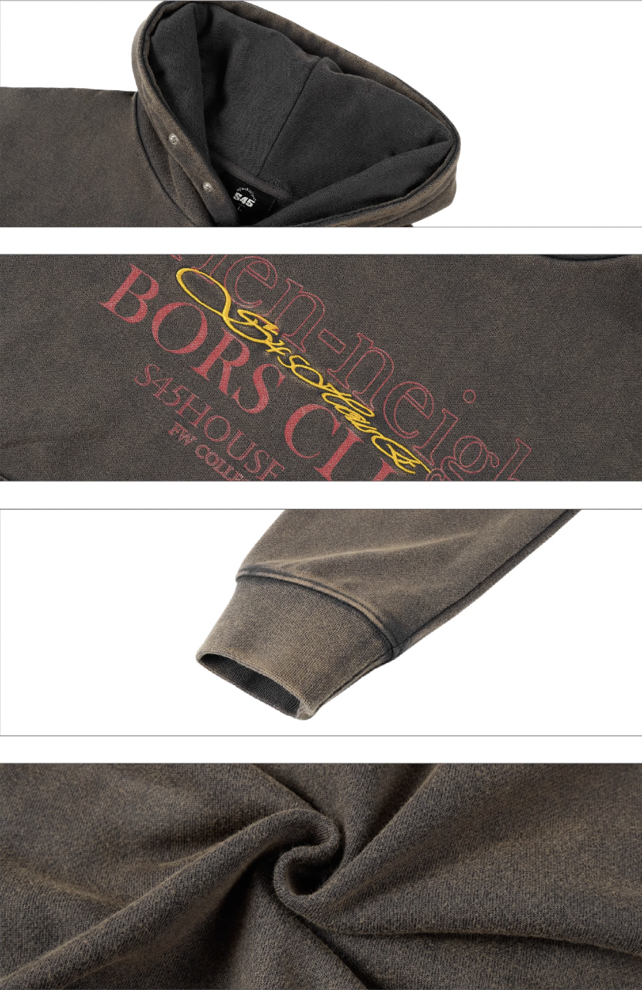 S45 Washed Aging Hoodie | Face 3 Face