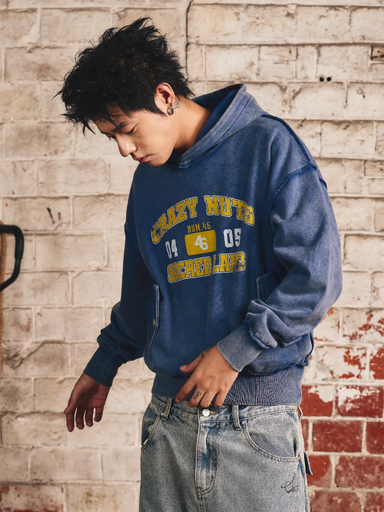 S45 Thread Destruction Washed Hoodie | Face 3 Face