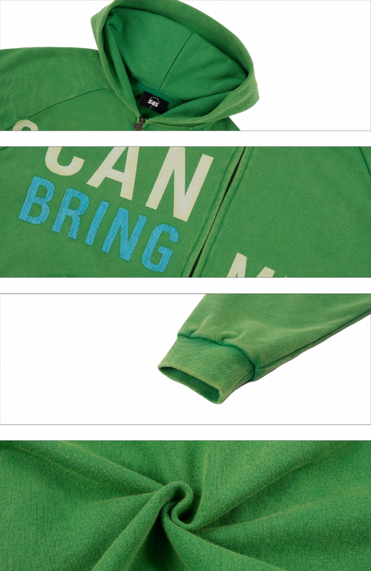 S45 Washed Flocking 3D Printed Zip Up Hoodie | Face 3 Face