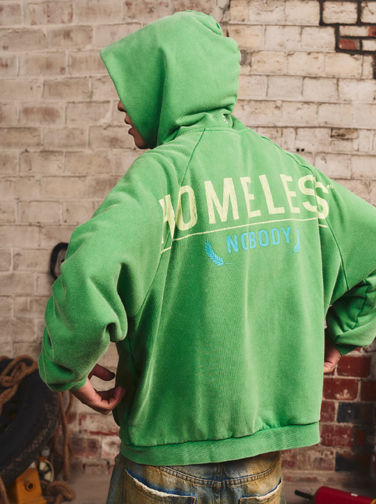 S45 Washed Flocking 3D Printed Zip Up Hoodie | Face 3 Face