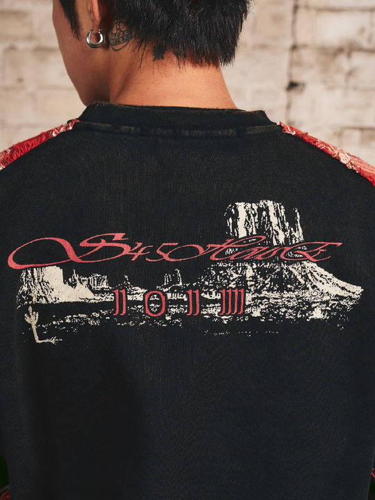 S45 Plaid Destruction Patchwork Sweatshirt | Face 3 Face