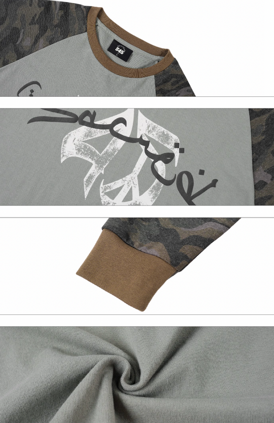 S45 Camouflage Raglan Long Sleeve Tee | Face 3 Face