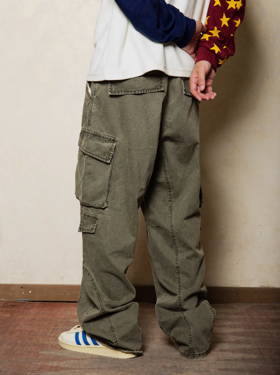 S45 Dyed Aged Work Cargo Pants | Face 3 Face