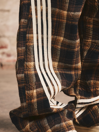 S45 Bar Stripes Plaid Baggy Pants | Face 3 Face