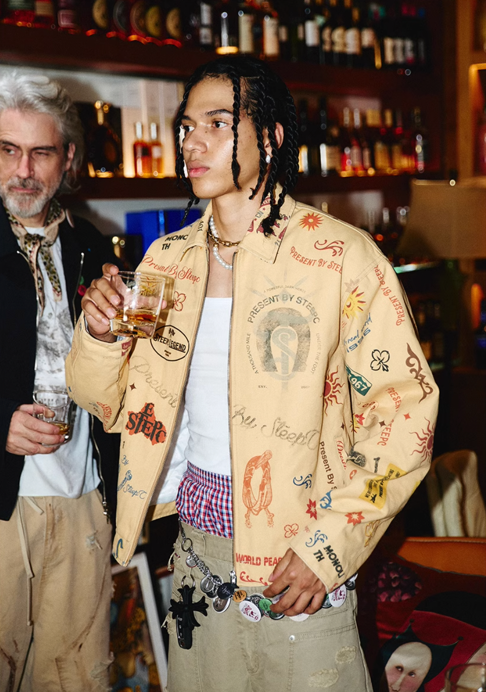 STEEPC Multi Full Print Vintage Work Jacket | Face 3 Face