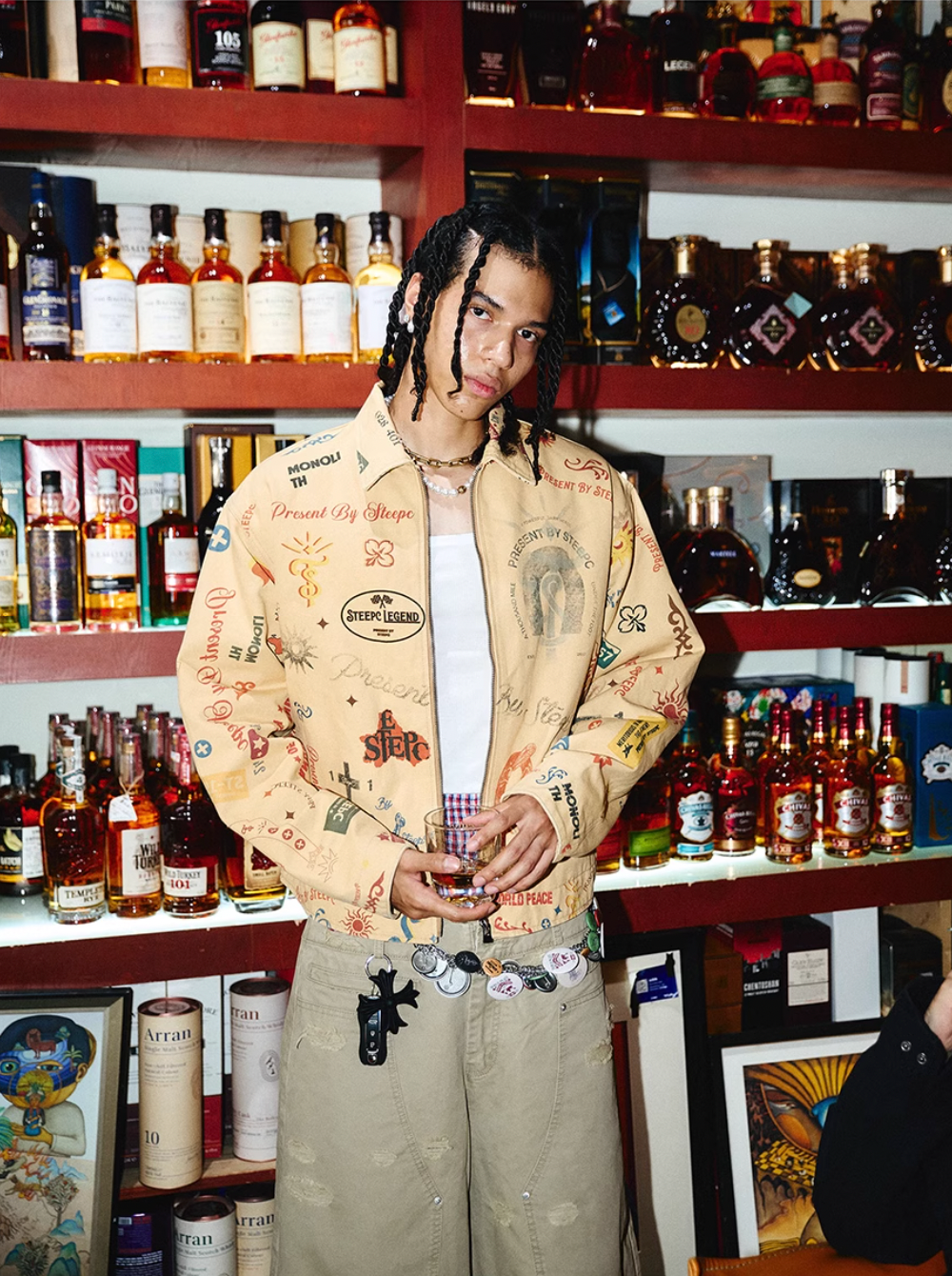 STEEPC Multi Full Print Vintage Work Jacket | Face 3 Face