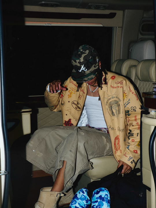 STEEPC Multi Full Print Vintage Work Jacket | Face 3 Face