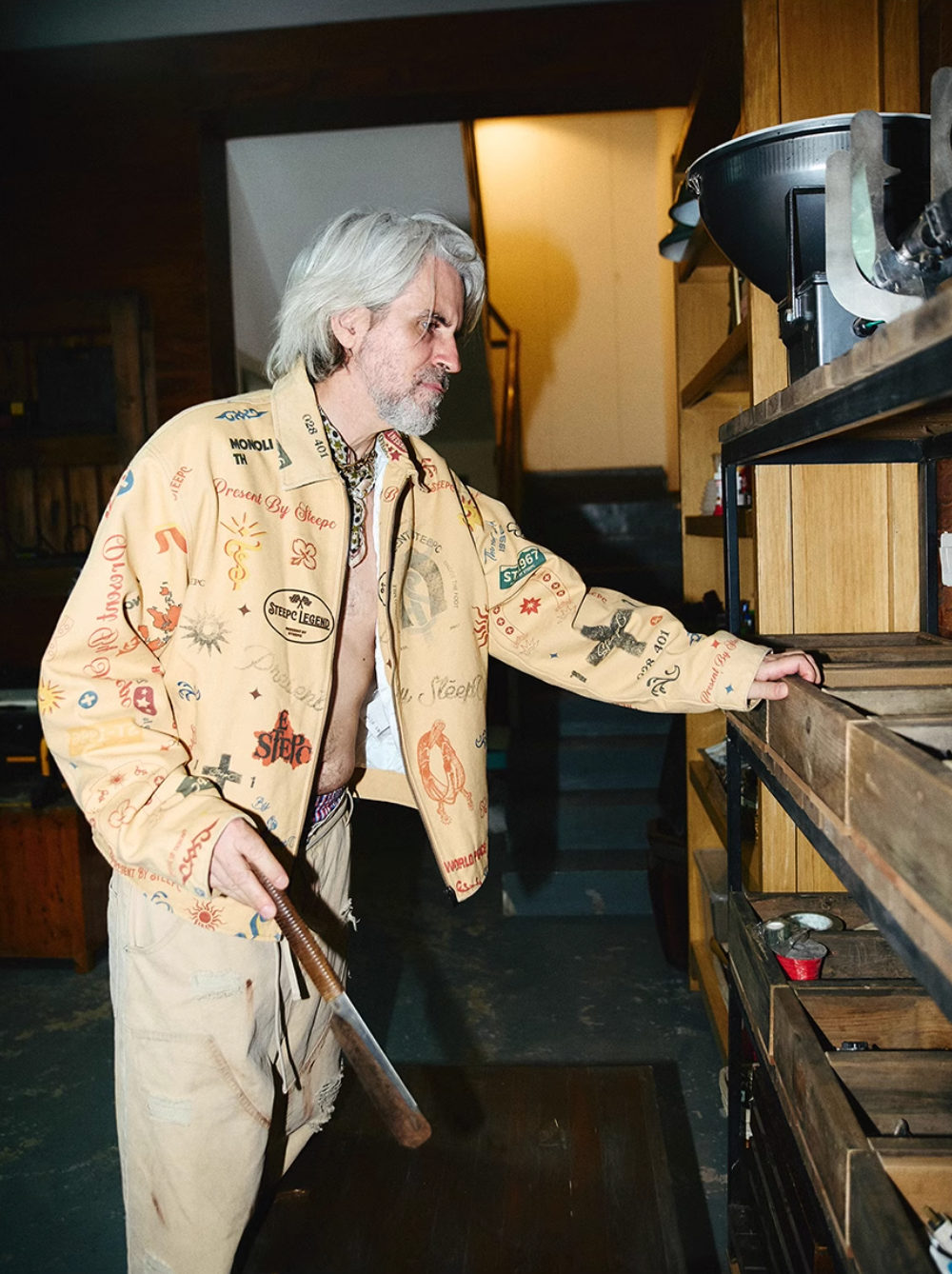 STEEPC Multi Full Print Vintage Work Jacket | Face 3 Face