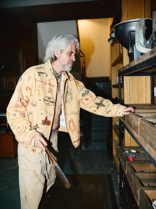 STEEPC Multi Full Print Vintage Work Jacket | Face 3 Face