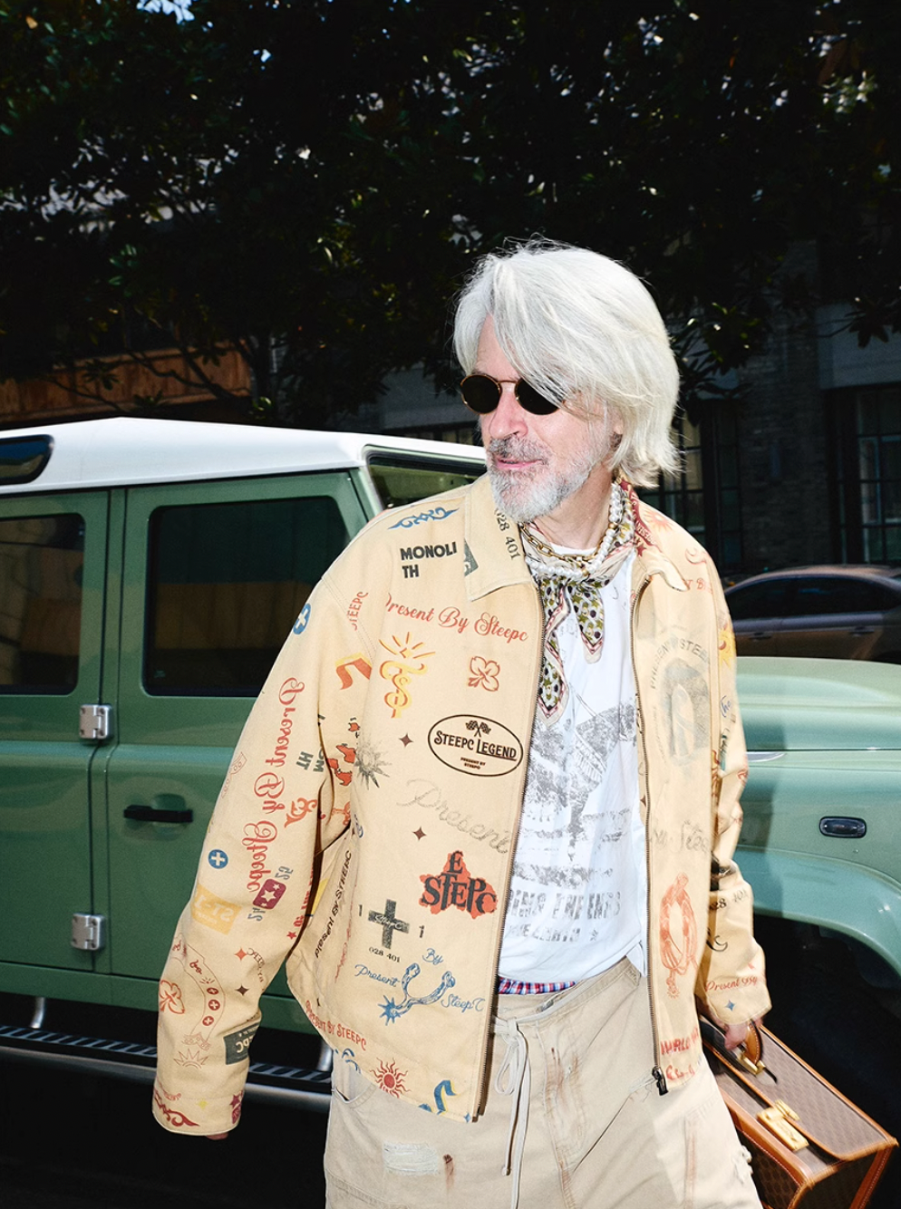 STEEPC Multi Full Print Vintage Work Jacket | Face 3 Face