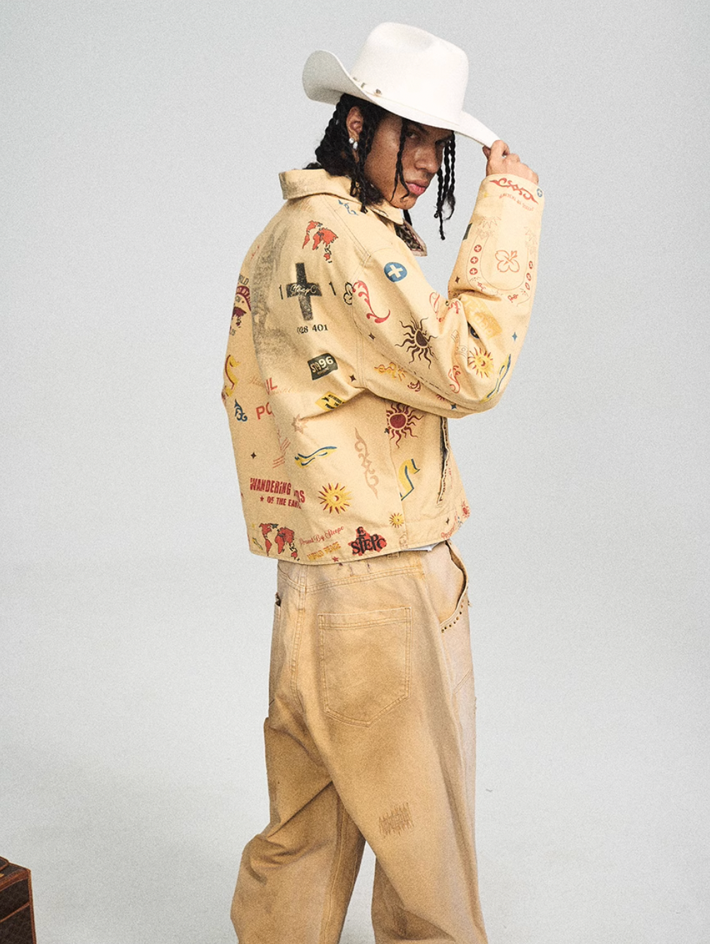 STEEPC Multi Full Print Vintage Work Jacket | Face 3 Face