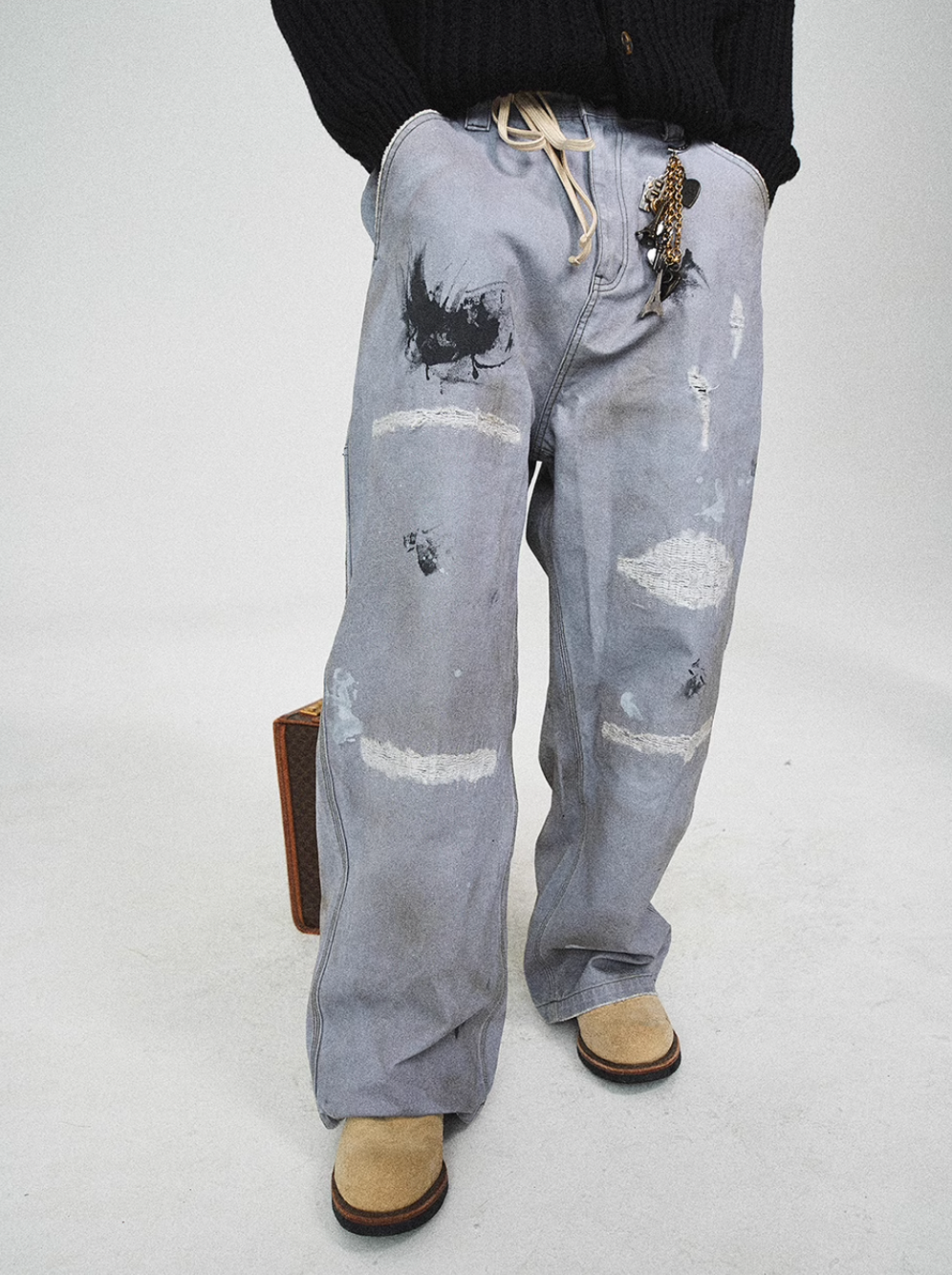 STEEPC Dyed Old Hole Dirty Work Baggy Pants | Face 3 Face