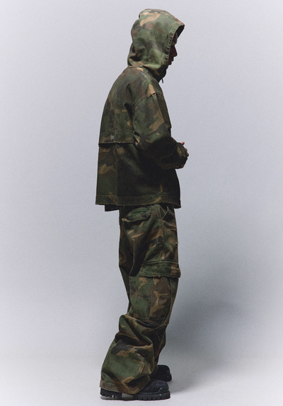 ANTIDOTE Camouflage Damage Hooded Work Jacket | Face 3 Face