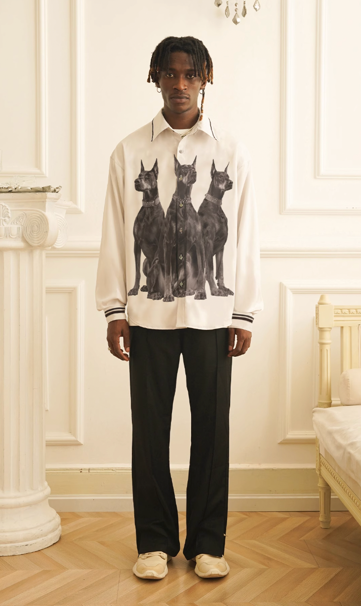 EMPTY REFERENCE Doberman Long Sleeve Shirt | Face 3 Face