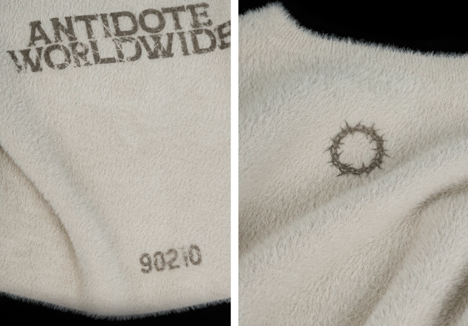 ANTIDOTE Imitation Mink Sports Print Knit Sweater | Face 3 Face