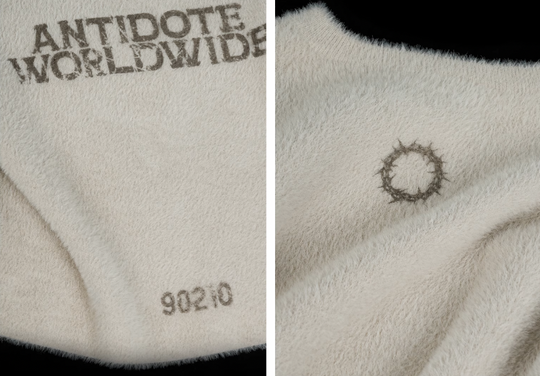 ANTIDOTE Imitation Mink Sports Print Knit Sweater | Face 3 Face