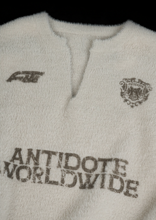 ANTIDOTE Imitation Mink Sports Print Knit Sweater | Face 3 Face
