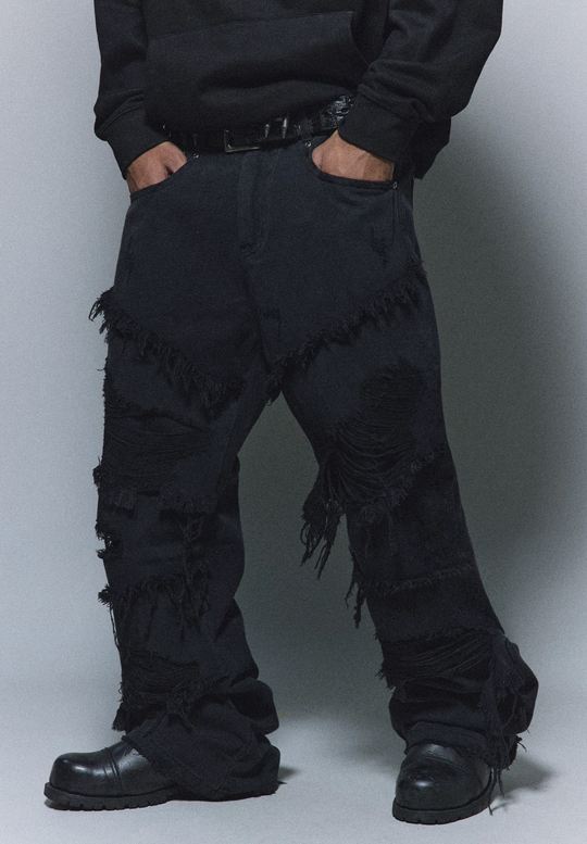 ANTIDOTE Double Layer Raw Edge Micro Pants | Face 3 Face