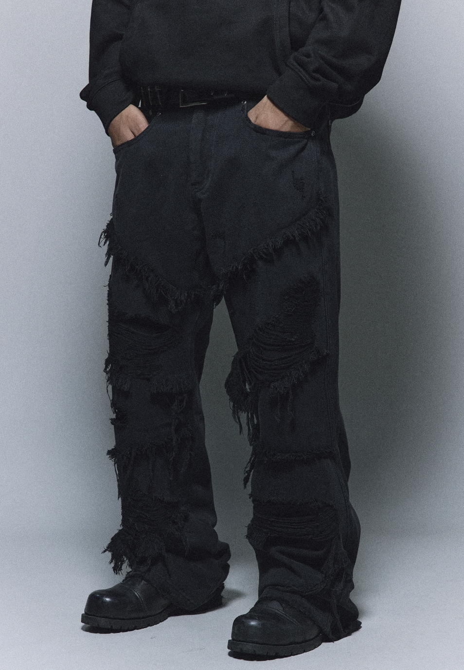 ANTIDOTE Double Layer Raw Edge Micro Pants | Face 3 Face