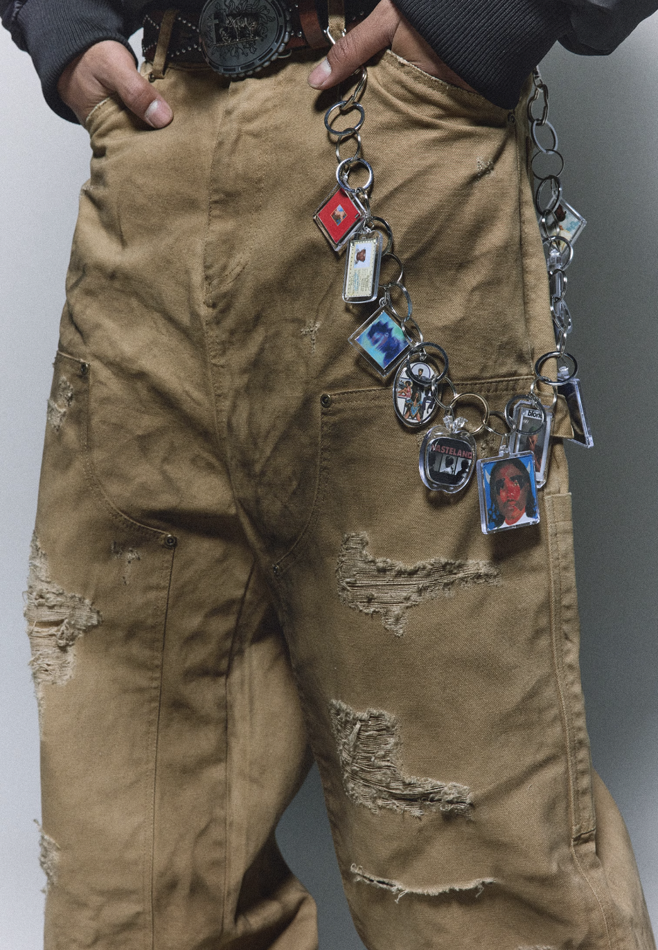 ANTIDOTE Heavy Damage Studded Double Knee Pants | Face 3 Face