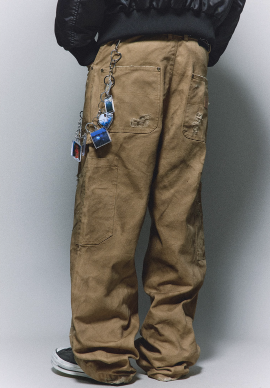 ANTIDOTE Heavy Damage Studded Double Knee Pants | Face 3 Face