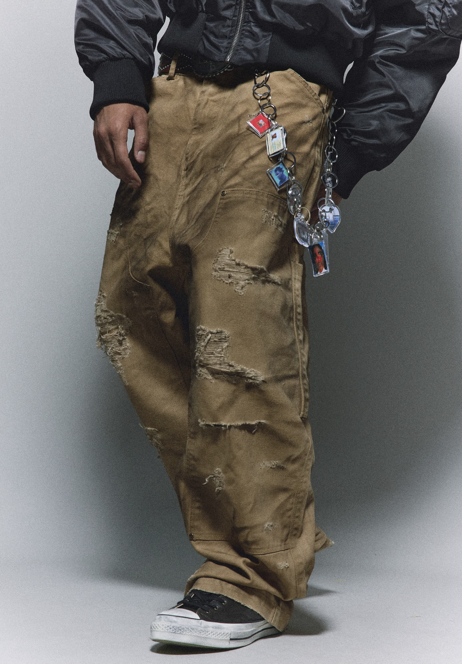 ANTIDOTE Heavy Damage Studded Double Knee Pants | Face 3 Face