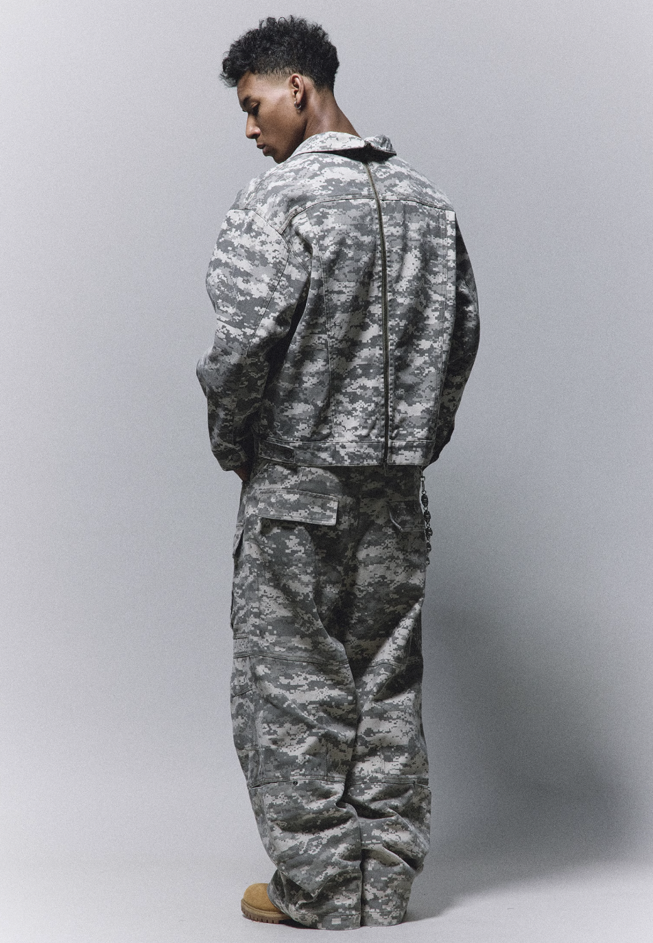 ANTIDOTE Mosaic Camouflage Large Pockets Baggy Cargo Pants | Face 3 Face