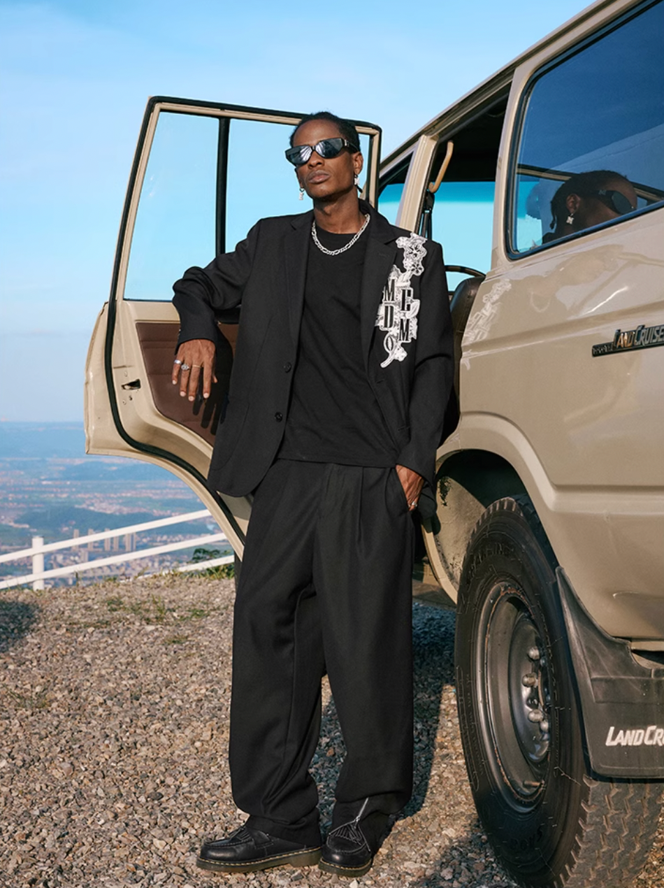 MEDM Lace Floral Embroidery Suit Jacket | Face 3 Face