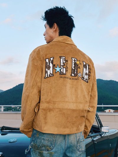 MEDM Animal Texture Suede Jacket | Face 3 Face