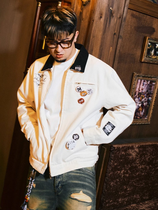 MEDM Sketch Angel Dove Embroidered Detroit Jacket | Face 3 Face