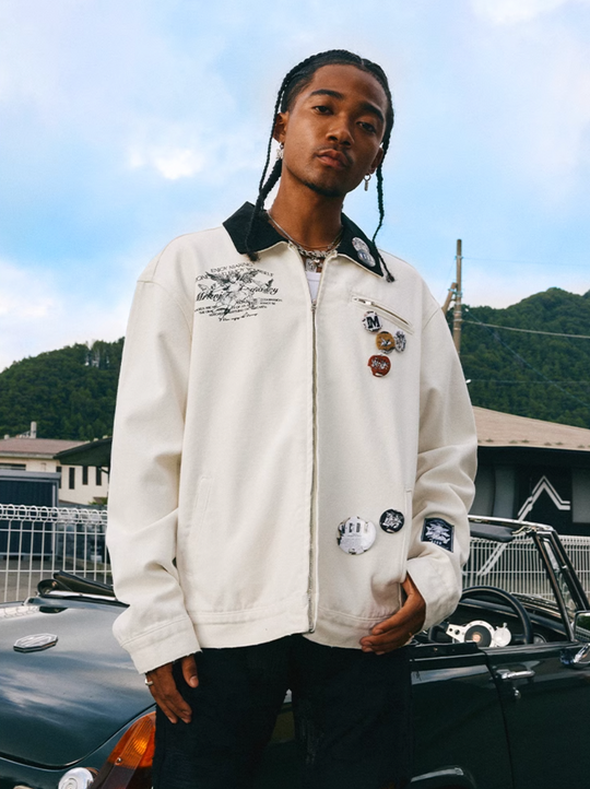 MEDM Sketch Angel Dove Embroidered Detroit Jacket | Face 3 Face