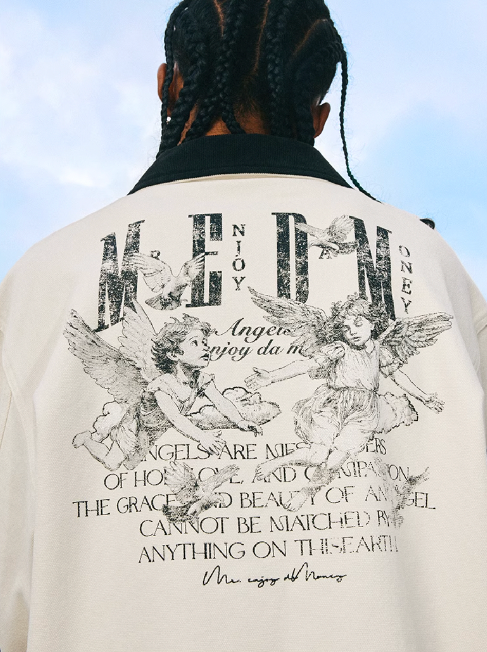 MEDM Sketch Angel Dove Embroidered Detroit Jacket | Face 3 Face