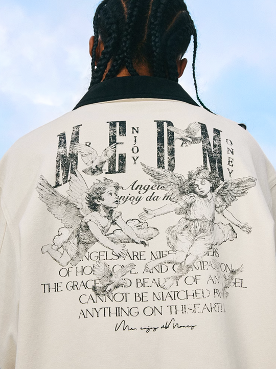 MEDM Sketch Angel Dove Embroidered Detroit Jacket | Face 3 Face