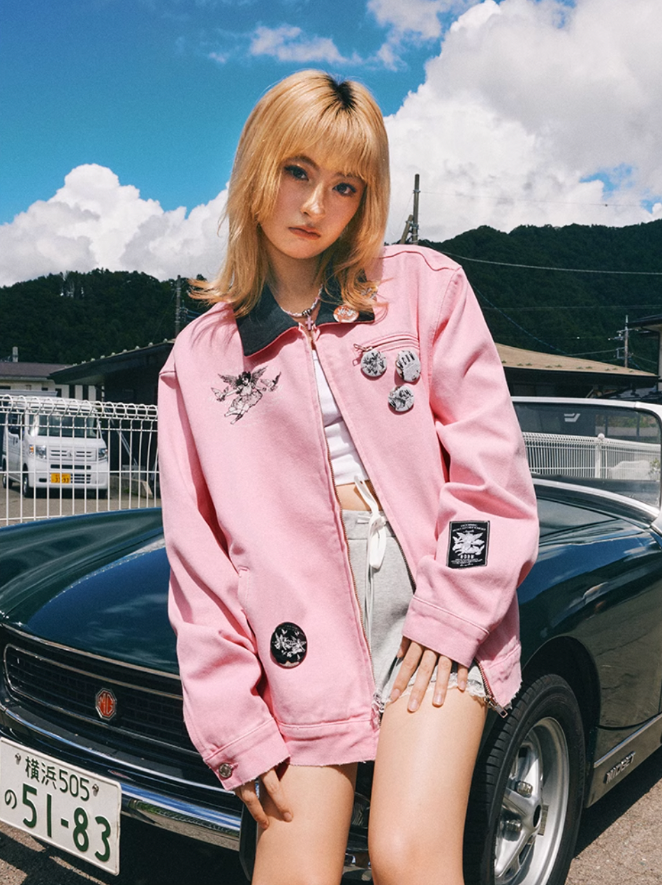 MEDM Sketch Angel Dove Embroidered Detroit Jacket | Face 3 Face