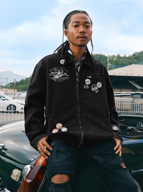 MEDM Sketch Angel Dove Embroidered Detroit Jacket | Face 3 Face