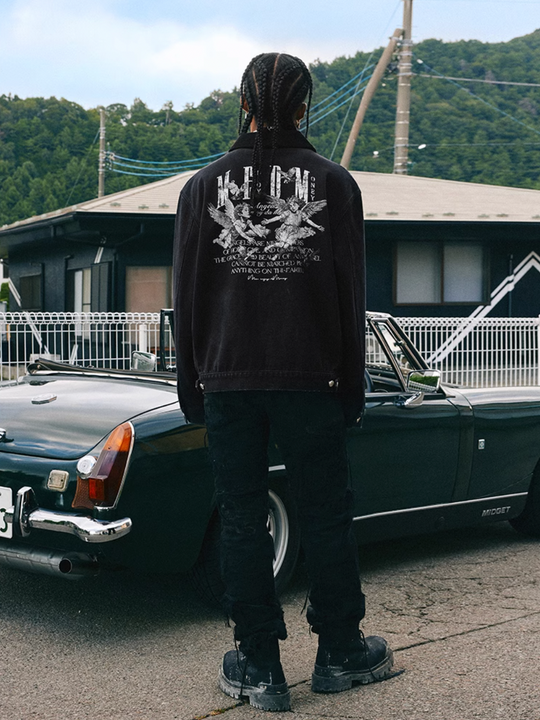 MEDM Sketch Angel Dove Embroidered Detroit Jacket | Face 3 Face