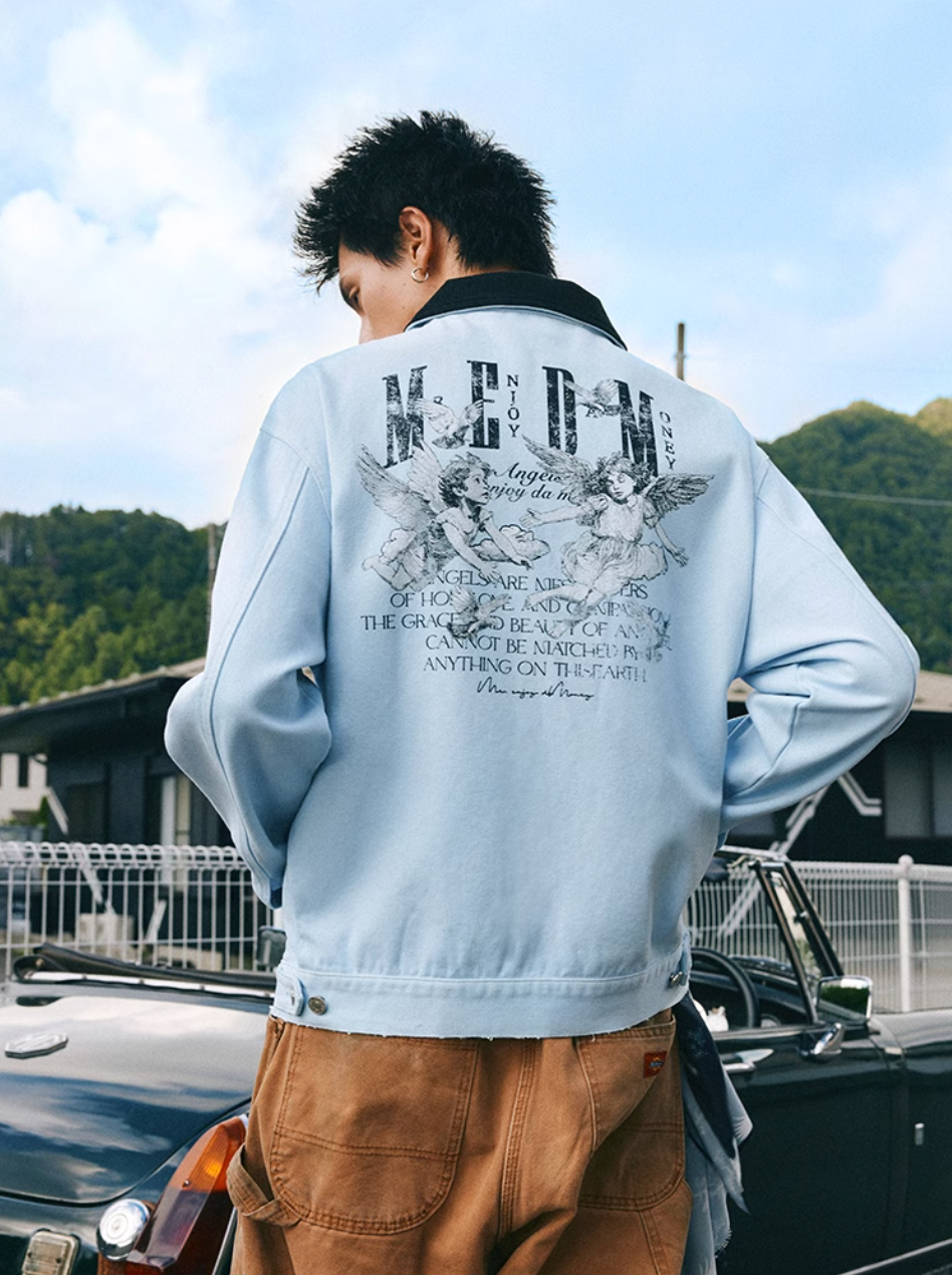 MEDM Sketch Angel Dove Embroidered Detroit Jacket | Face 3 Face