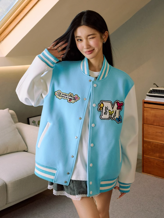 MEDM x Newmasus Butterfly Varsity Jacket | Face 3 Face